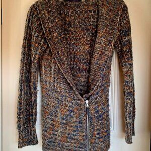 multicolored knit cardigan